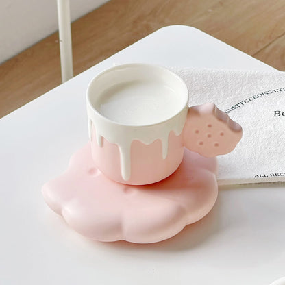 Lighteme Spring Biscuit Keramiktasse und Untertasse