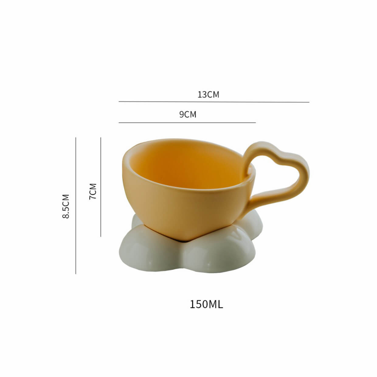 Lighteme Spring Clouds Keramiktasse und Untertasse