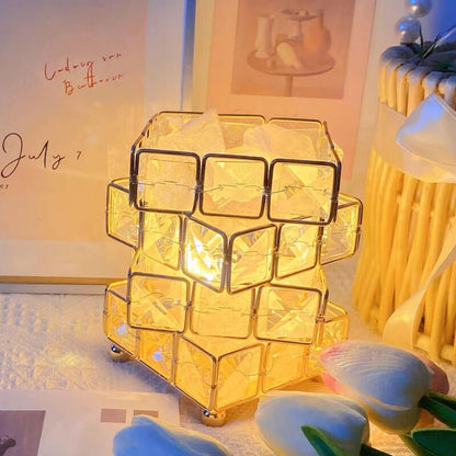 Lighteme Quadratische Salzsteinkristalllampe