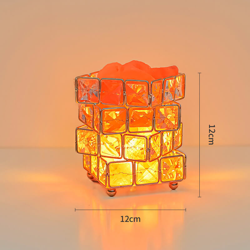 Lighteme Quadratische Salzsteinkristalllampe