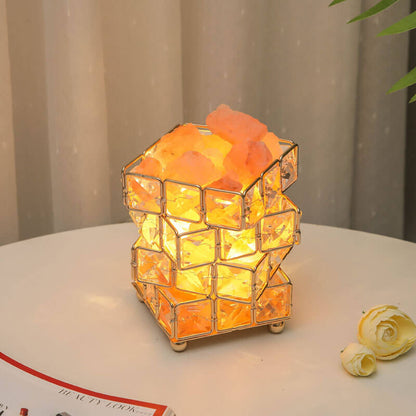 Lighteme Quadratische Salzsteinkristalllampe