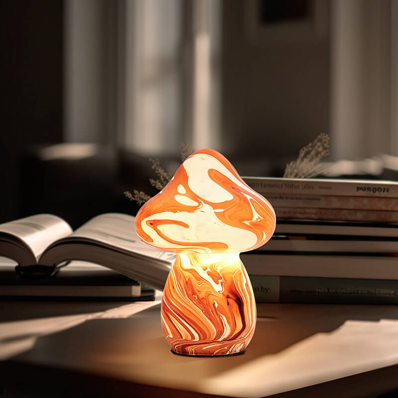 Lampe champignon en vitrail Lighteme