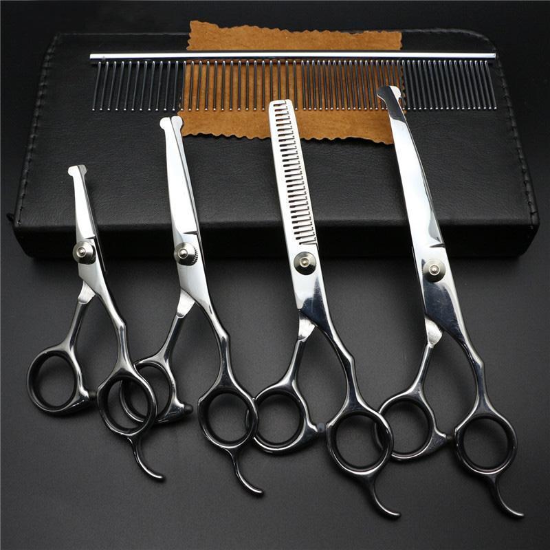 Lighteme Straight Curved Dog Cat Cutting Shears Scissors Set (2 colors)