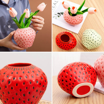 Lighteme Strawberry Ceramic Vase