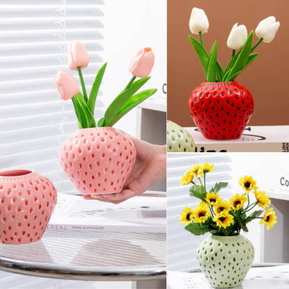 Lighteme Strawberry Ceramic Vase