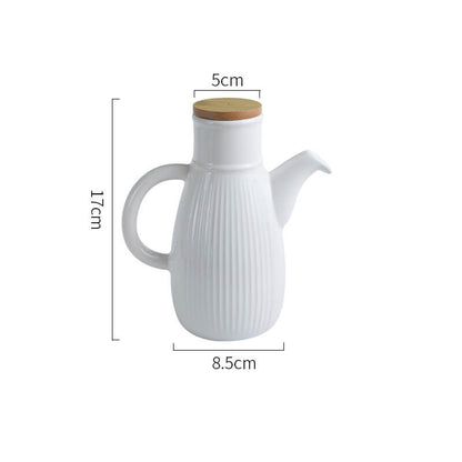 Bouteille d'huile en céramique de couleur unie Lighteme Stripe
