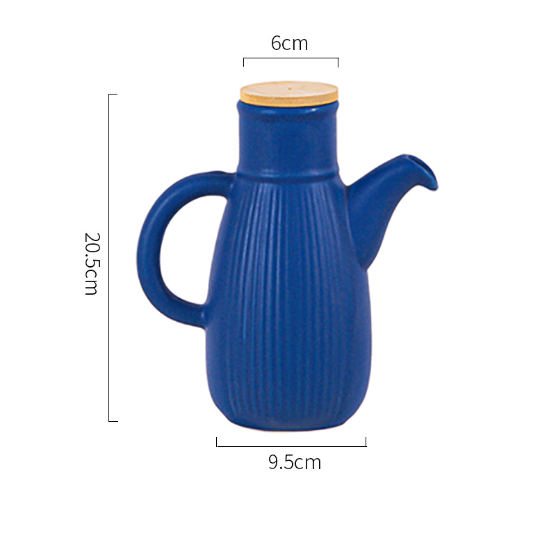 Bouteille d'huile en céramique de couleur unie Lighteme Stripe