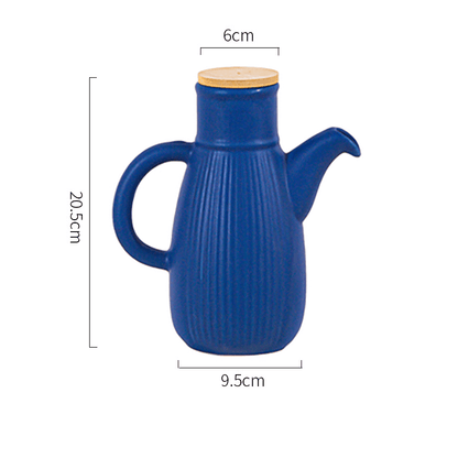 Bouteille d'huile en céramique de couleur unie Lighteme Stripe