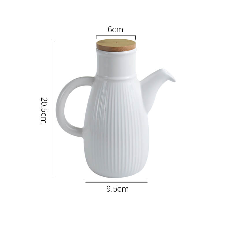 Bouteille d'huile en céramique de couleur unie Lighteme Stripe