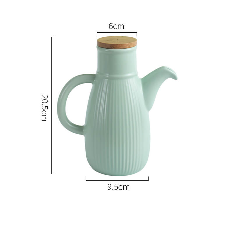 Bouteille d'huile en céramique de couleur unie Lighteme Stripe