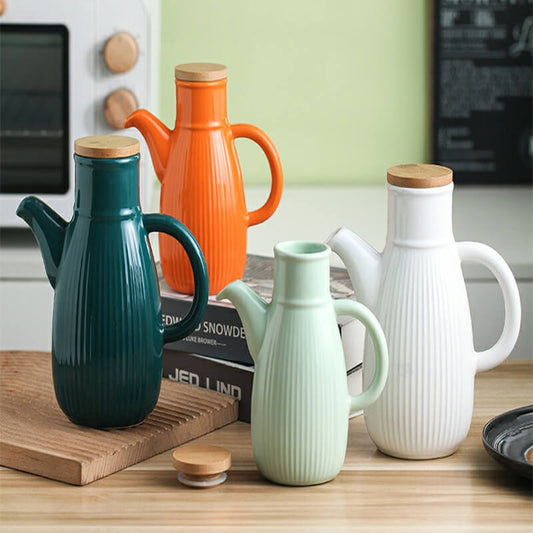 Lighteme Stripe Einfarbige Keramik-Ölflasche