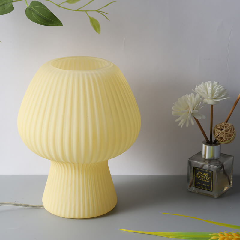 Lighteme gestreifte Pilzglas-Tischlampe