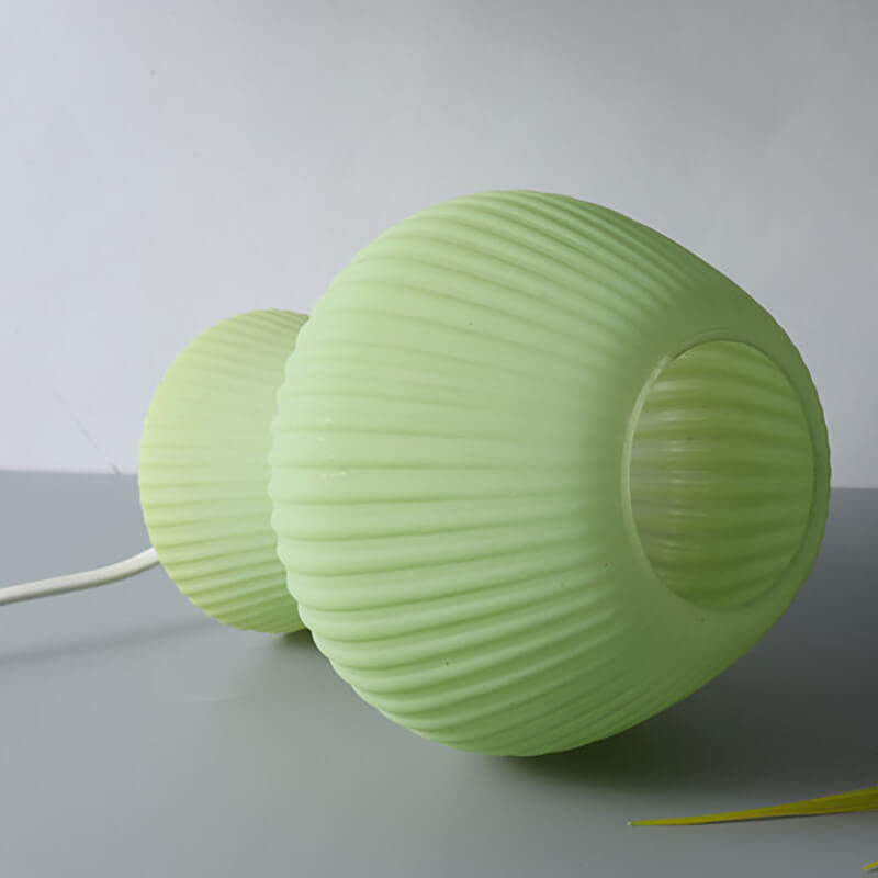 Lighteme gestreifte Pilzglas-Tischlampe