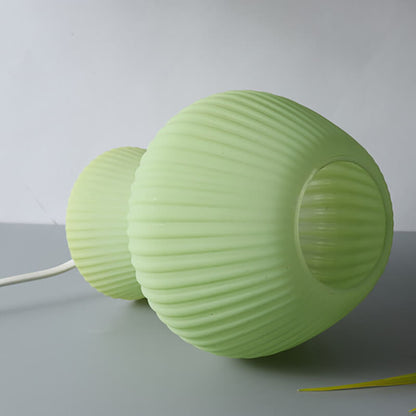 Lighteme gestreifte Pilzglas-Tischlampe