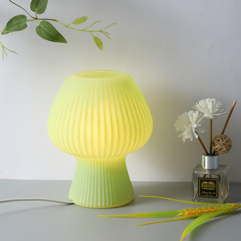 Lighteme gestreifte Pilzglas-Tischlampe