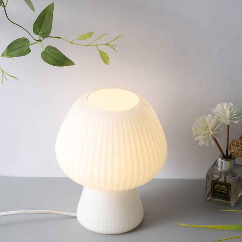 Lighteme gestreifte Pilzglas-Tischlampe