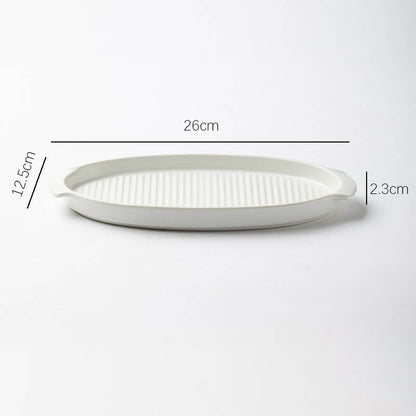 Lighteme gestreifte ovale Keramik-Backform