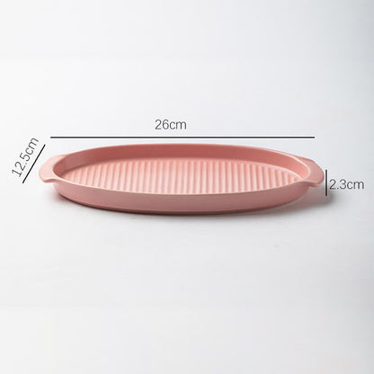 Lighteme gestreifte ovale Keramik-Backform