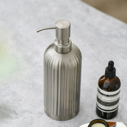 Lighteme Striped Stainless Steel Soap Dispenser