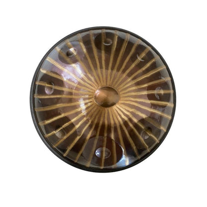 Sun God 22 Zoll 9/10/12 Noten Handgemacht Handpan Drums aus Edelstahl, Kurd/Celtic d-Moll Musikinstrument Hang Drum