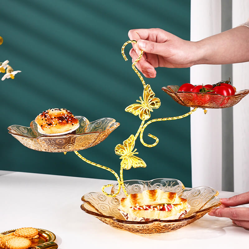Lighteme Dessertständer mit Schleife und Sonnenblumenstruktur