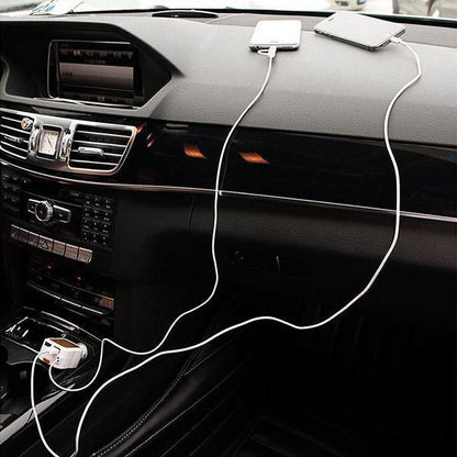 Lighteme Zwei-in-Eins-Autoladegerät mit Einziehmechanismus (4 Farben)