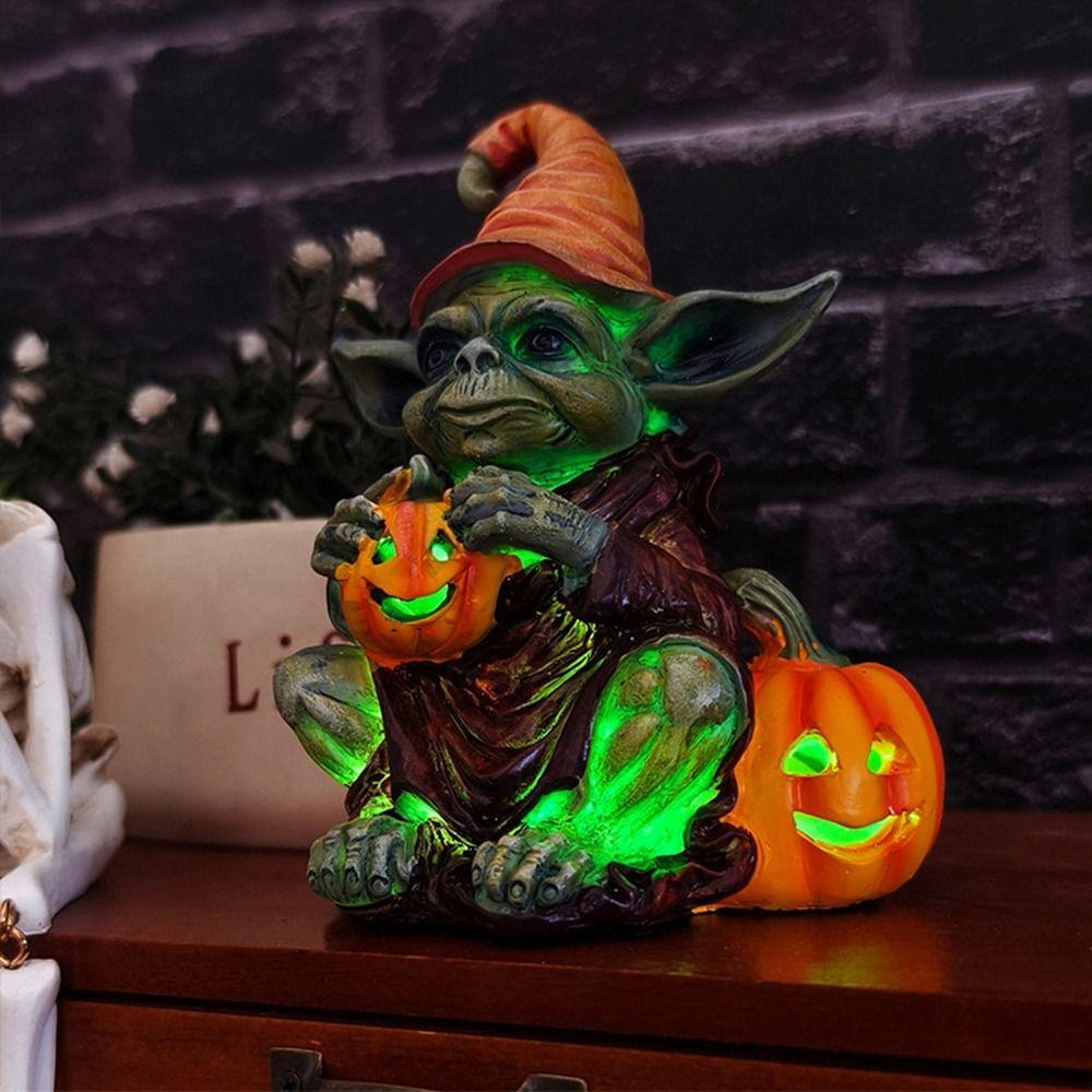 Lighteme - Statue en résine d'Halloween avec lampe citrouille | ACHETEZ-EN 1, OBTENEZ-EN 1 GRATUITEMENT
