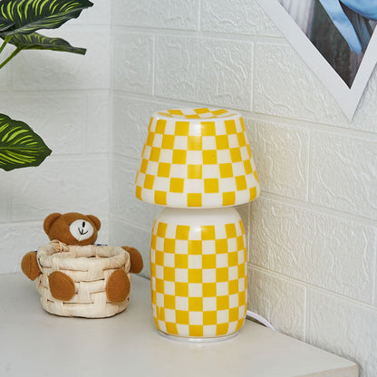 Lampe de nuit en verre champignon inclinée Lighteme