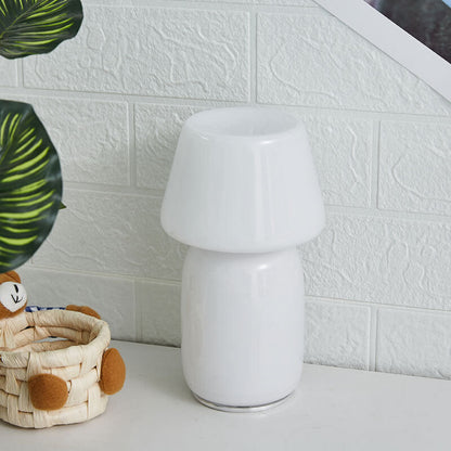 Lampe de nuit en verre champignon inclinée Lighteme