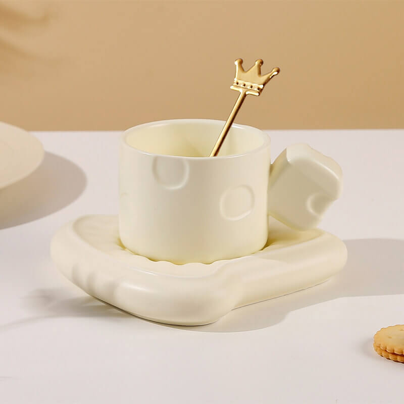 Lighteme Toast Ceramic Cups and Saucers
