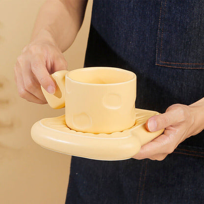 Lighteme Toast Ceramic Cups and Saucers