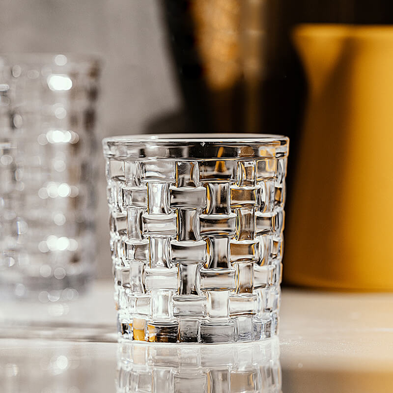 Tasse en verre transparente à motif bambou Lighteme