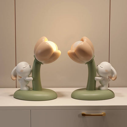 Lighteme Tulip Flowers Bunny Table Lamp