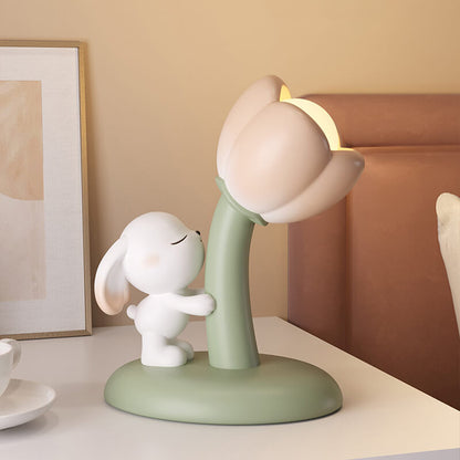 Lighteme Tulip Flowers Bunny Table Lamp