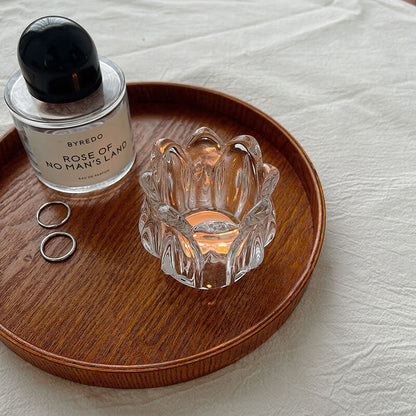 Bougeoir en verre tulipe Lighteme