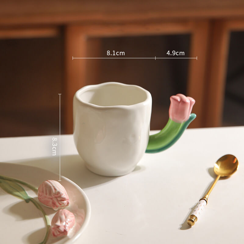 Lighteme Tulip Handle Ceramic mug