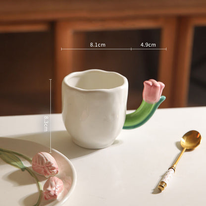 Lighteme Tulip Handle Ceramic mug