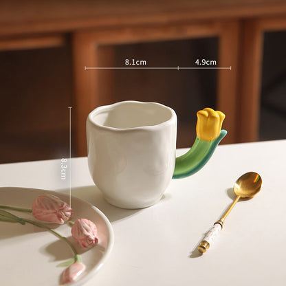 Lighteme Tulip Handle Ceramic mug