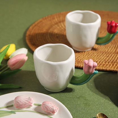 Lighteme Tulip Handle Ceramic mug
