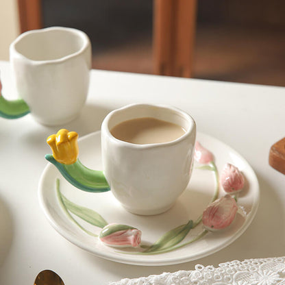 Lighteme Tulip Handle Ceramic mug