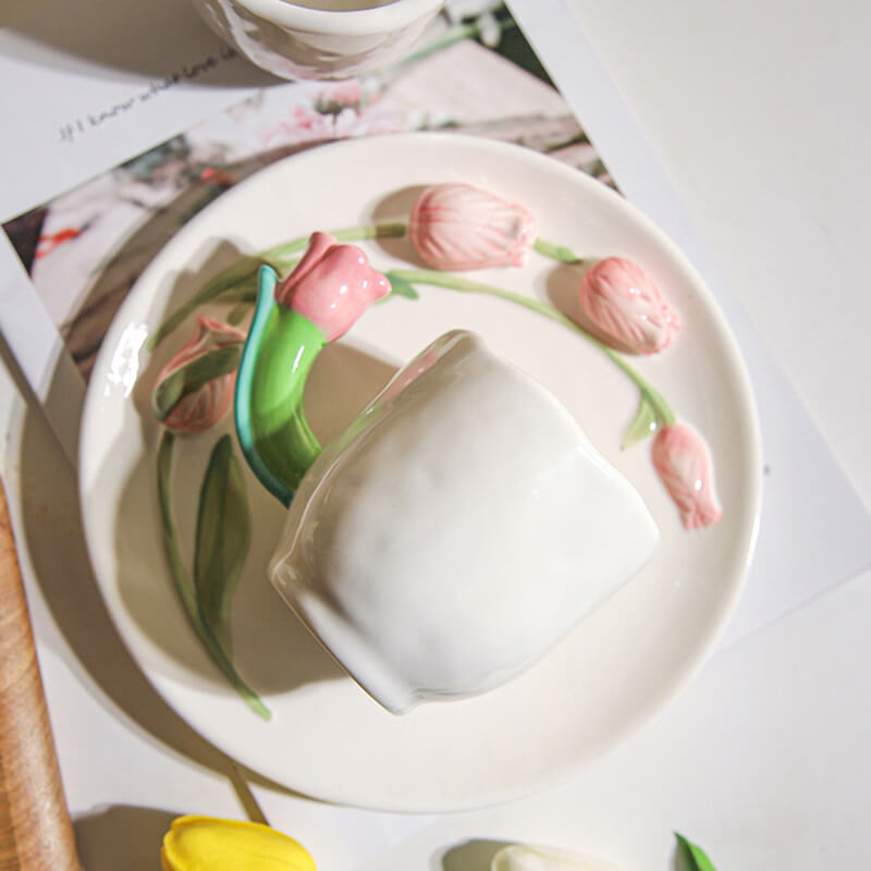 Lighteme Tulip Handle Ceramic mug