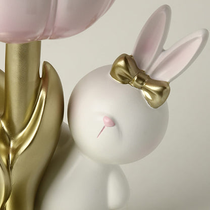 Lampe de table en résine Tulip Rabbit