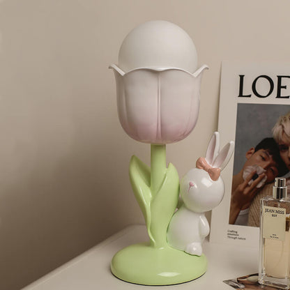Lampe de table en résine Tulip Rabbit