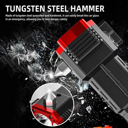 Lighteme Superhelle LED-Taschenlampe mit Sicherheitshammer