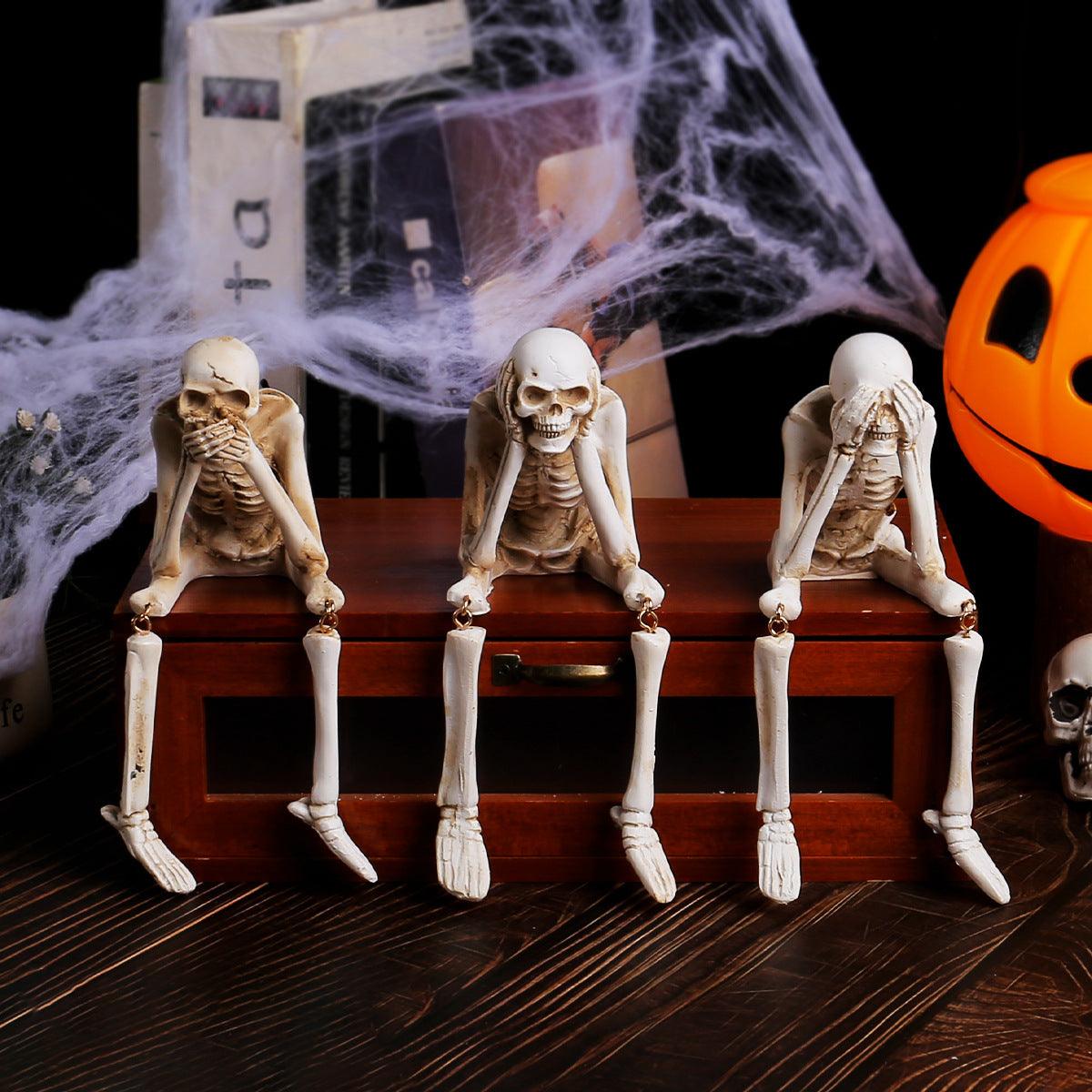 Décorations squelettes d'Halloween Lighteme | Lot de 3