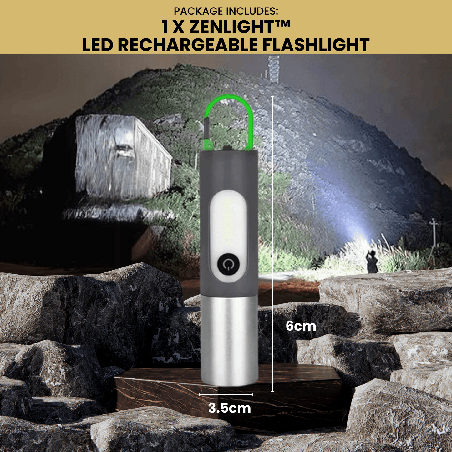 Lighteme LED wiederaufladbare Taschenlampe