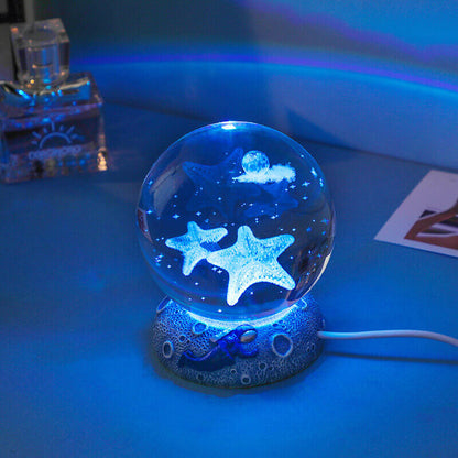Veilleuse boule de cristal Lighteme Underwater World