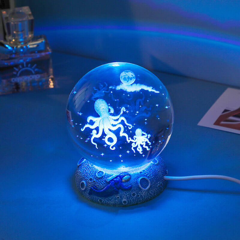 Veilleuse boule de cristal Lighteme Underwater World