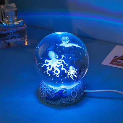 Veilleuse boule de cristal Lighteme Underwater World