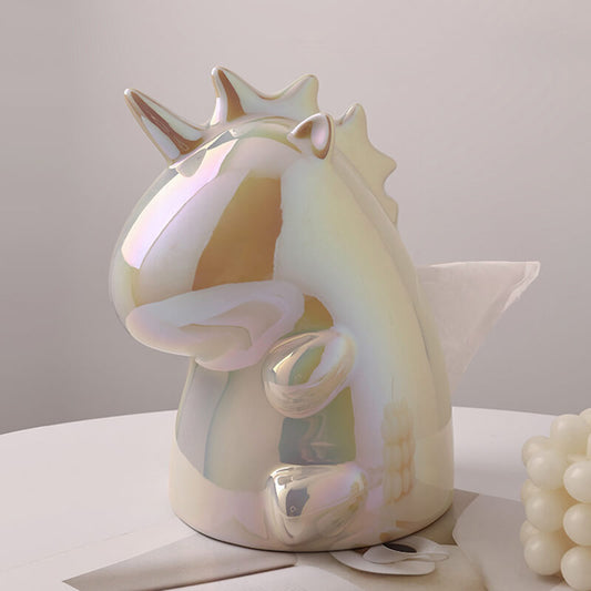 Lighteme Einhorn-Taschentuchbox aus Keramik